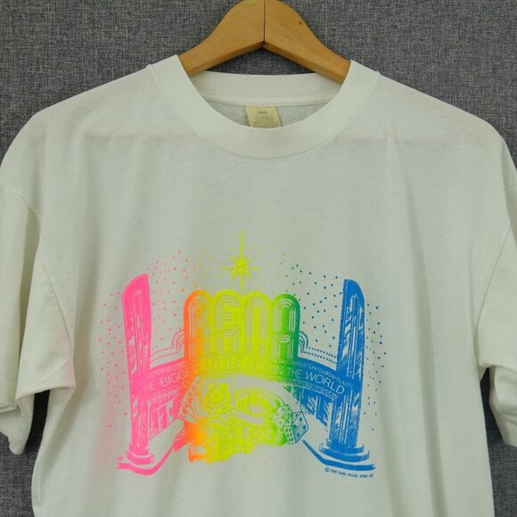 Screen Stars Other - Vintage 1988 Reno Neon T-Shirt L Screen Stars Single Stitch USA Made 80s Casino